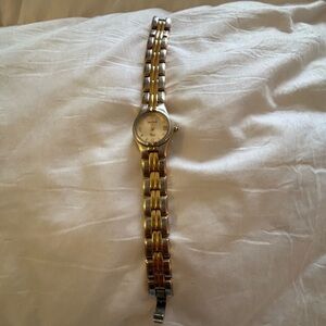 Two-Tone Women's Watch with Gold and Silver Accents
